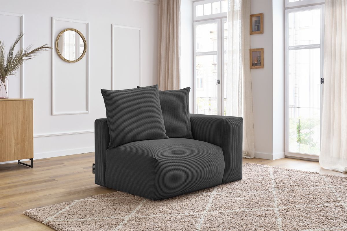 Chauffeuse 1 place avec accoudoir pour canapé modulable VOLTAIRE