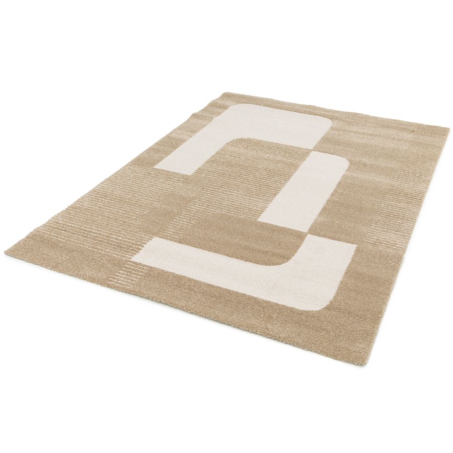 CLOTAIRE kortpolig vloerkleed met abstract patroon