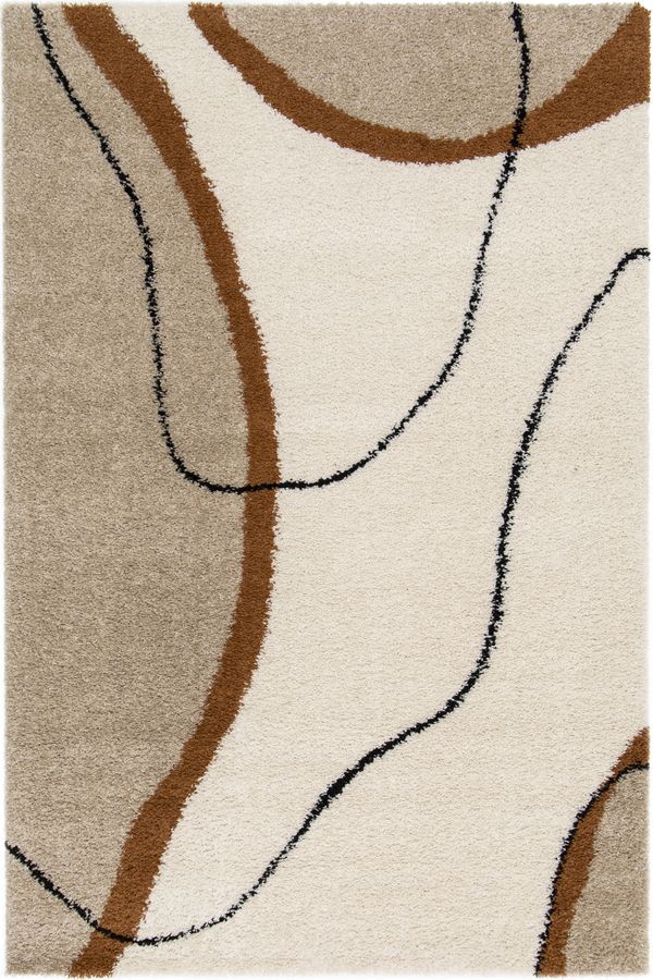 Tapis shaggy LALOU motif abstrait