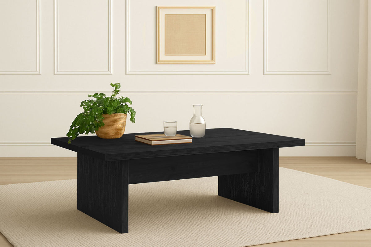 Table basse 120 cm LOANA effet bois