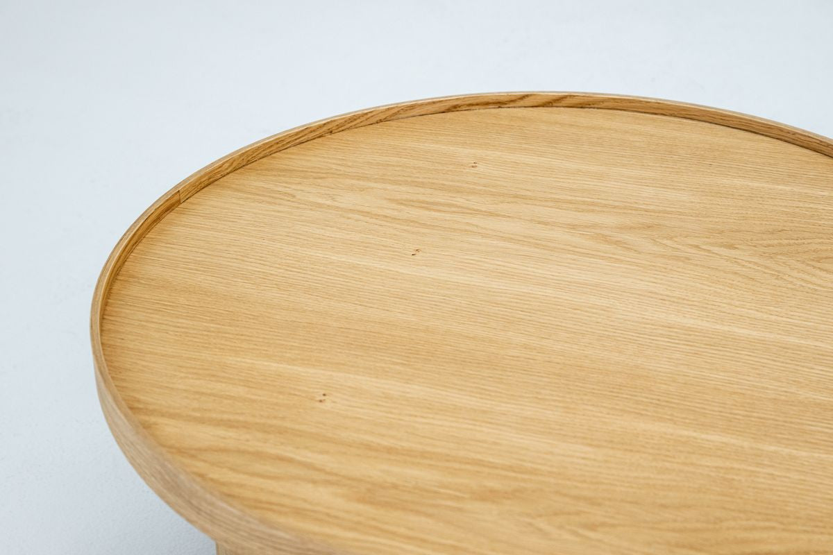 Table basse D.80 cm CASTELLANE placage chêne massif