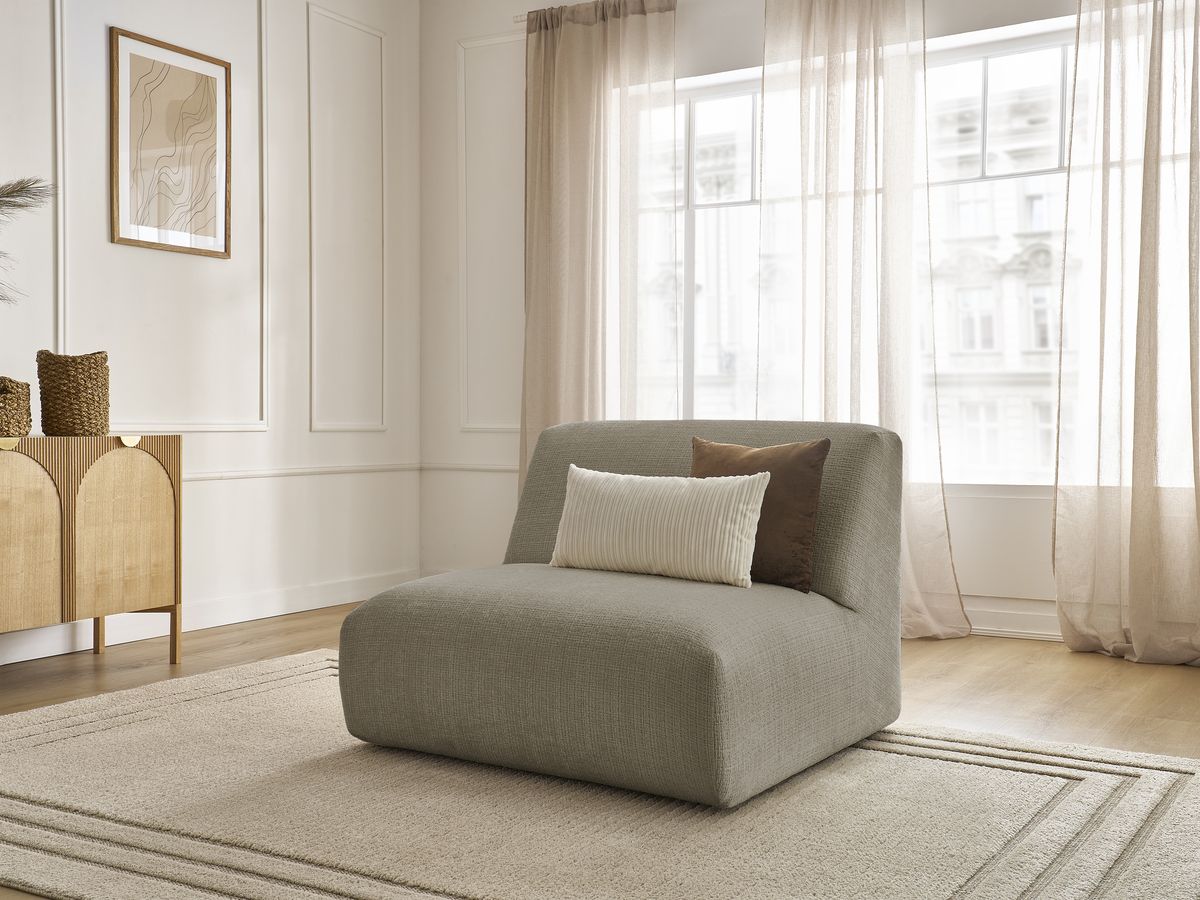 Chauffeuse 1 place pour canapé modulable SIRIUS tissu texturé