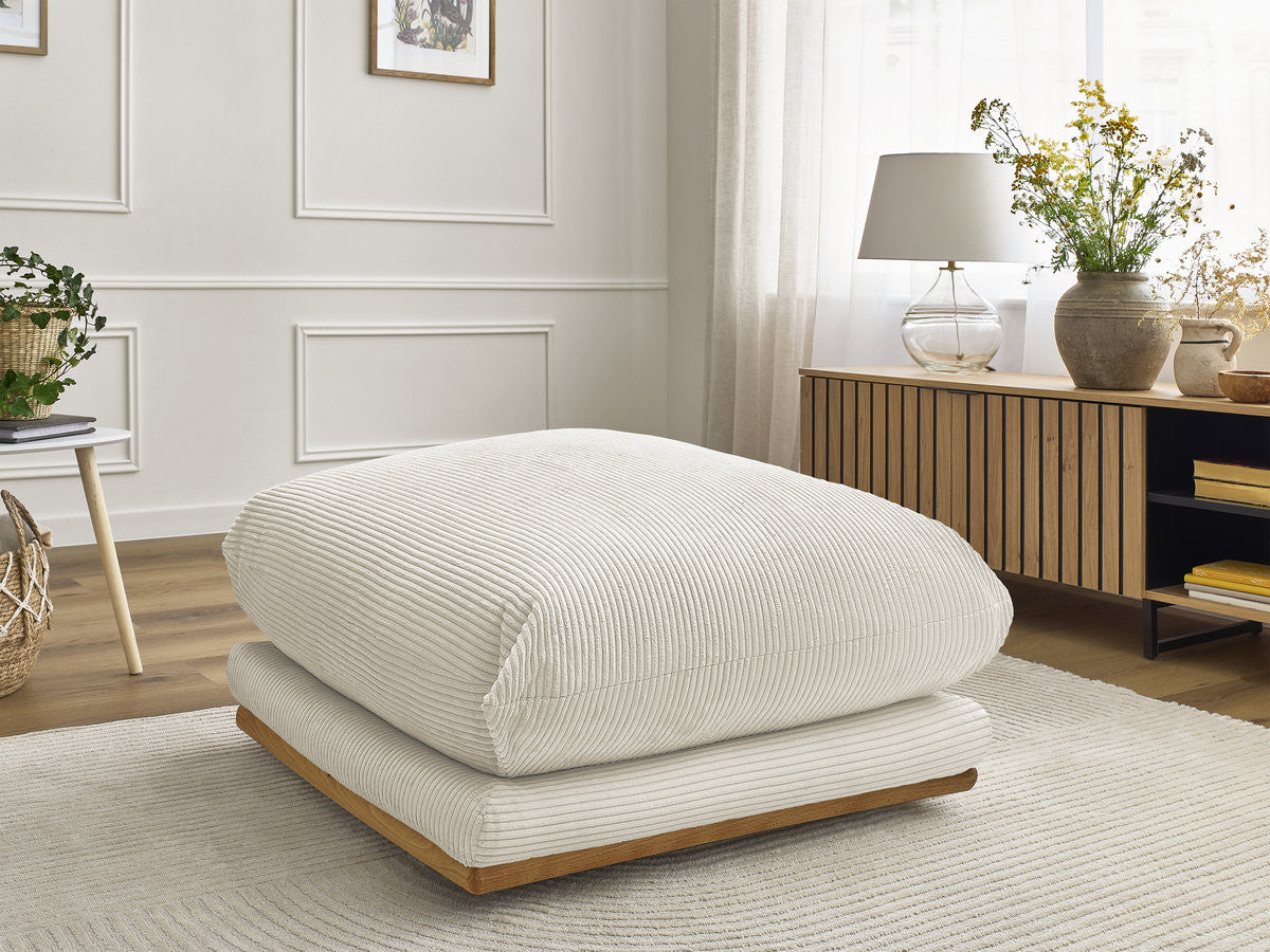 Pouf ERNEST tissu velours côtelé