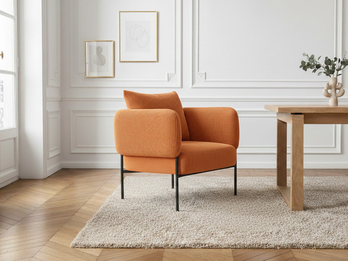 Fauteuil de table GABIN tissu velours côtelé