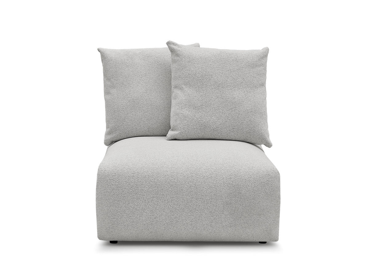 Chauffeuse 1 place sans accoudoir pour canapé modulable VOLTAIRE tissu chiné