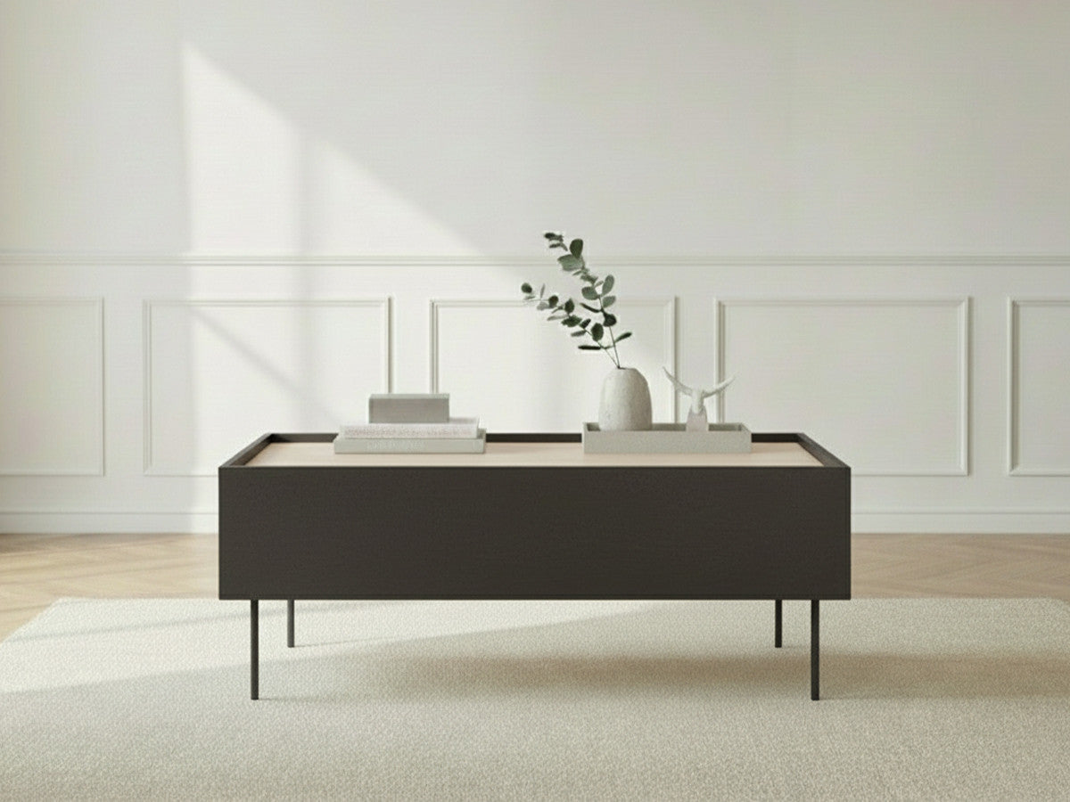 Table basse avec 2 tiroirs 120 cm ATLAS