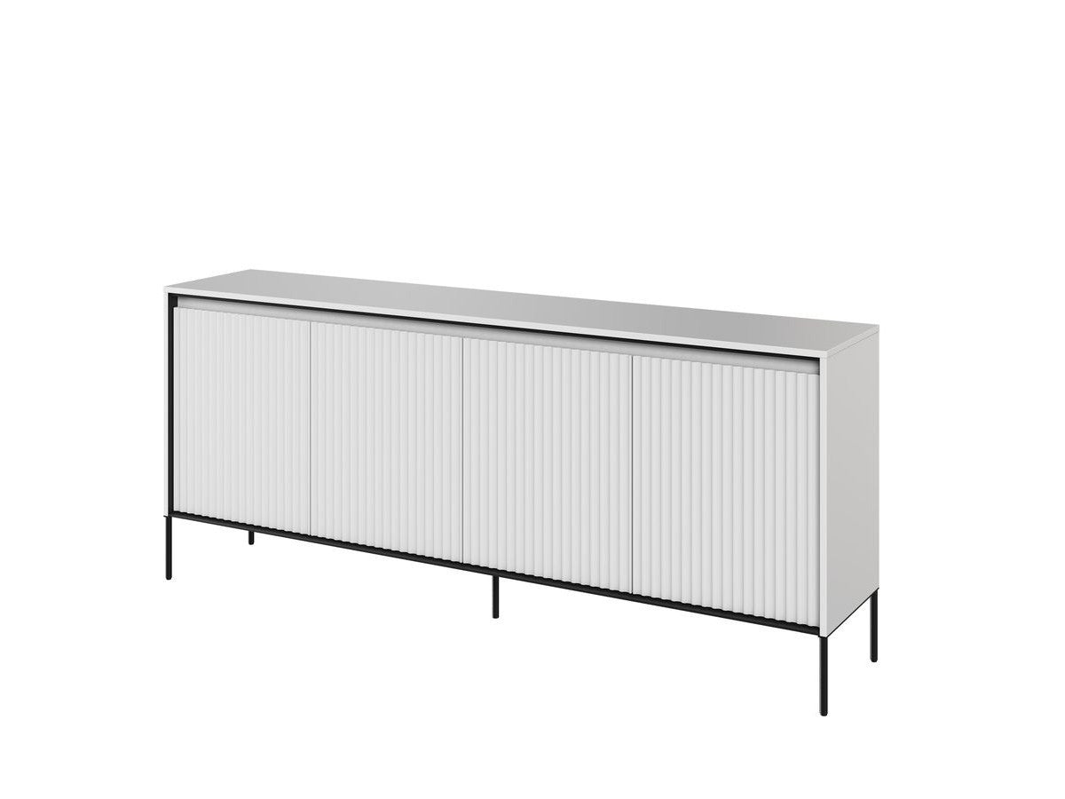 LENARA set met 193 cm dressoir + 193 cm tv-meubel + salontafel met lamellen en led's