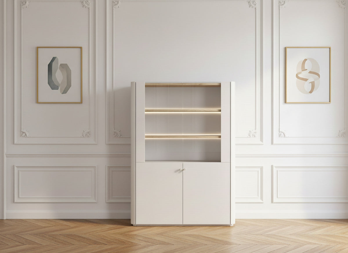 Meuble vitrine 2 portes H. 138 cm ANYRA