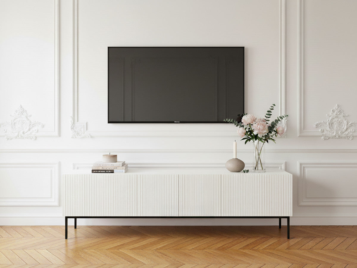 Meuble TV 200 cm KASHA Pieds noir