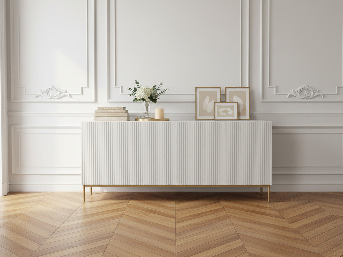 KASHA 4-deurs dressoir 200 cm Gouden poten