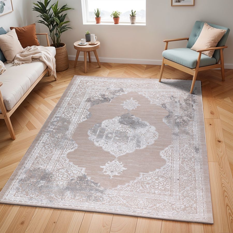 HORIA vintage kortpolig vloerkleed