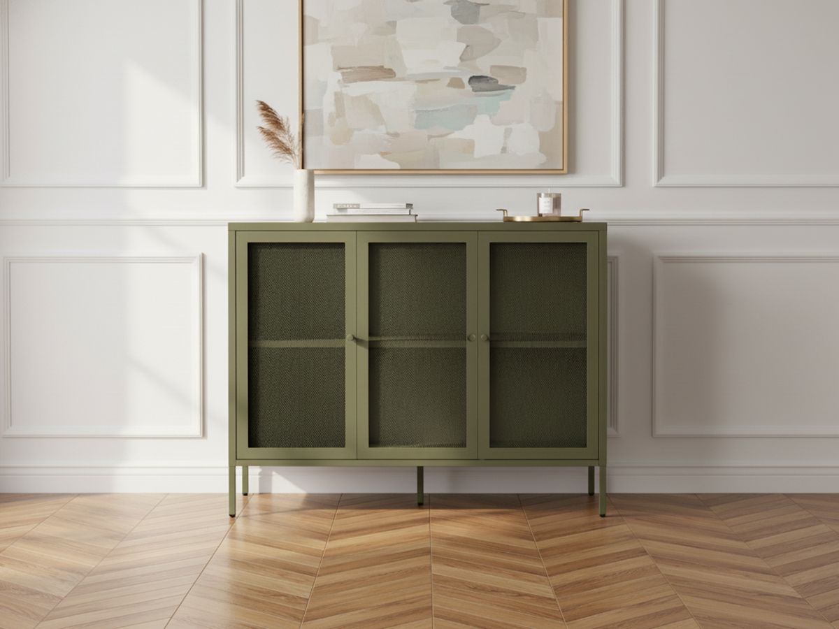 Buffet 3 portes 120 cm CLARA métal édition limitée