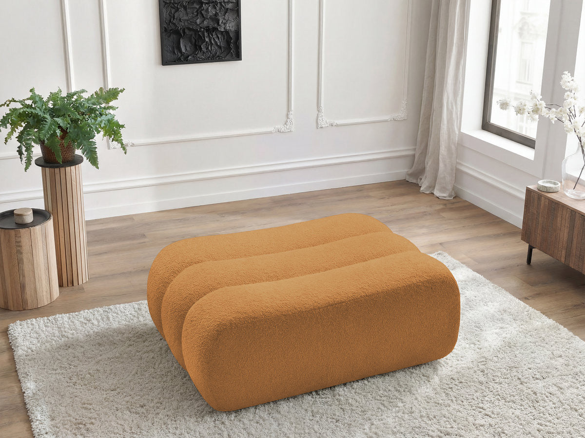 Pouf AZRA tissu bouclette