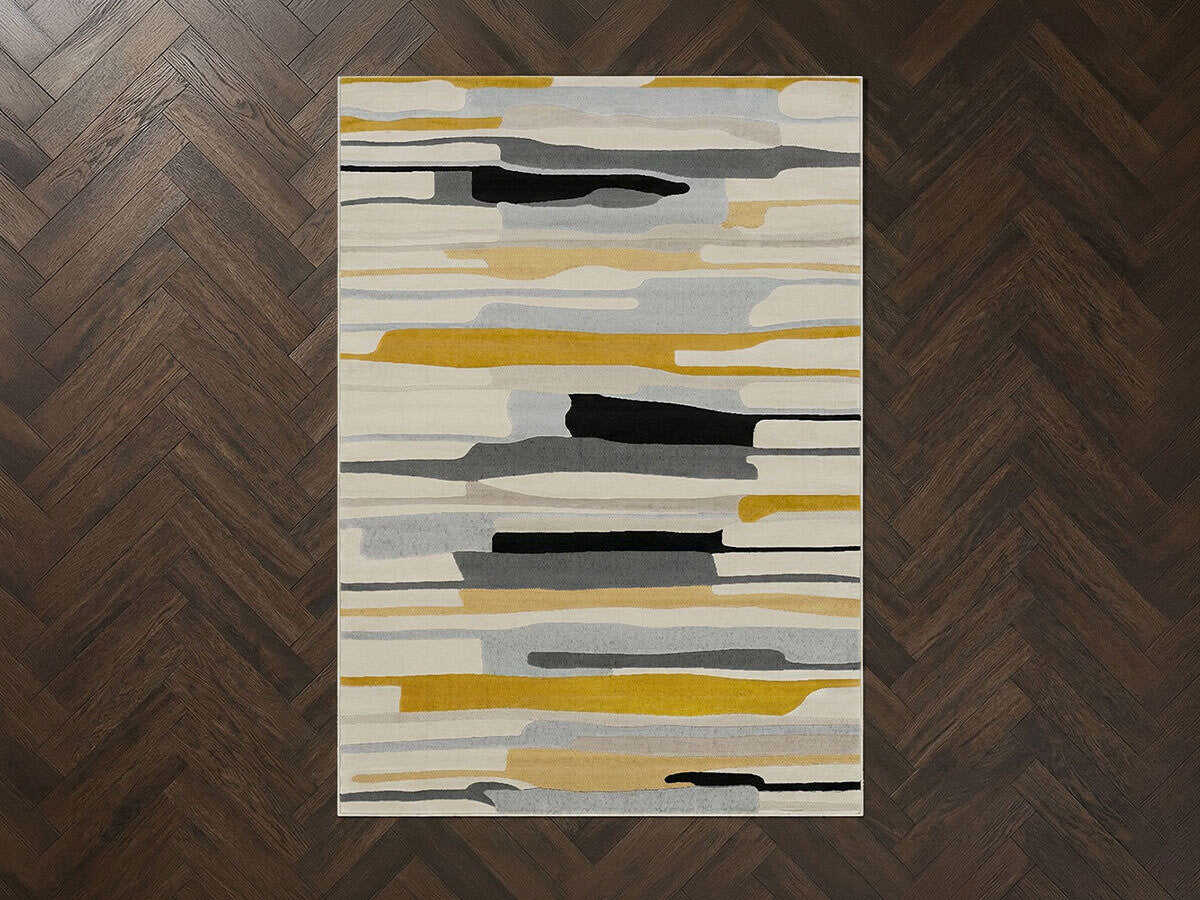 Tapis poils ras NAEL motif abstrait