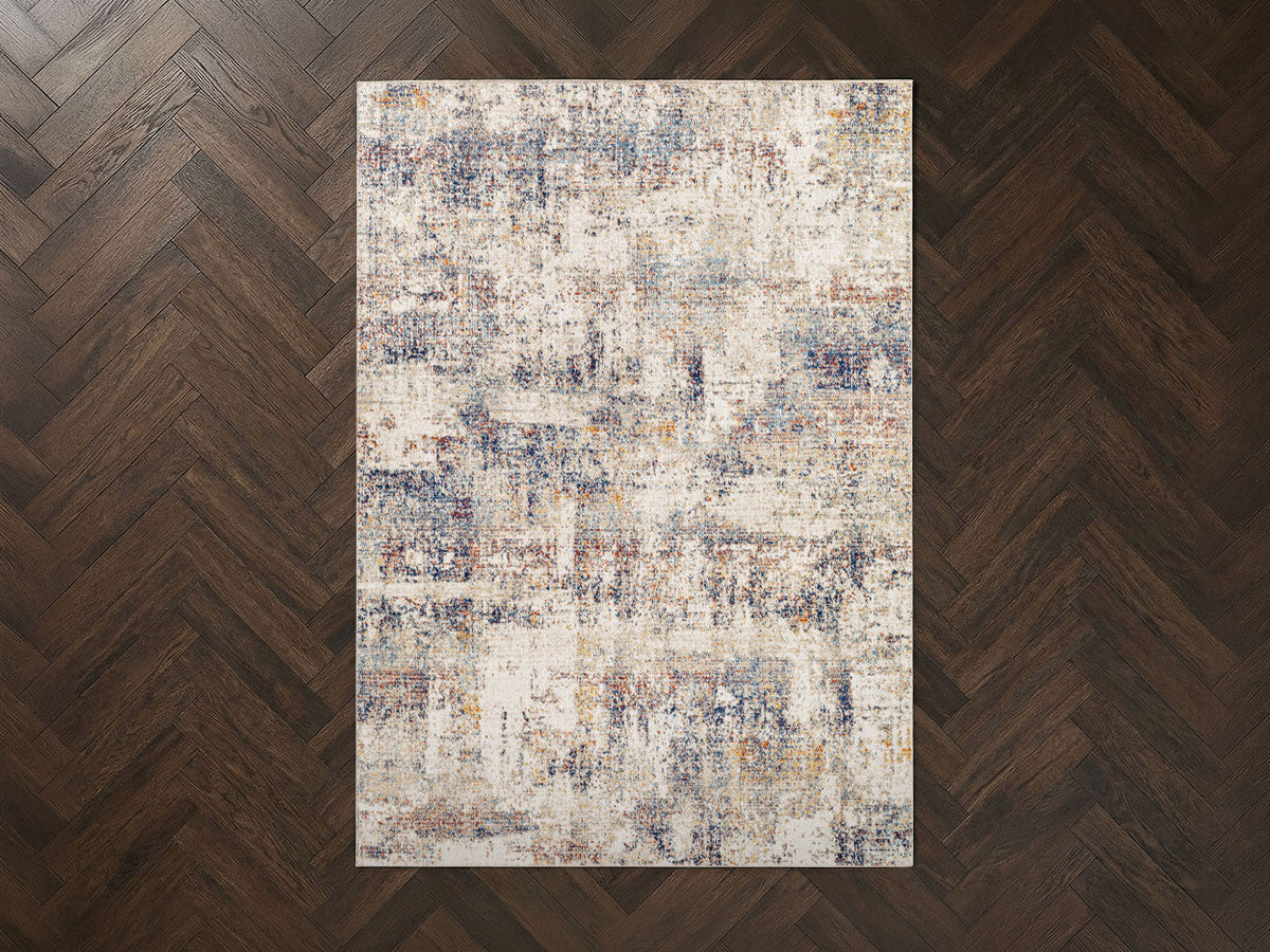 Tapis poils ras MILLY motif abstrait