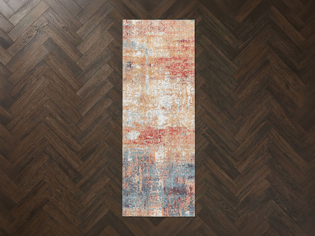 Tapis de couloir poils ras KAIRO motif abstrait