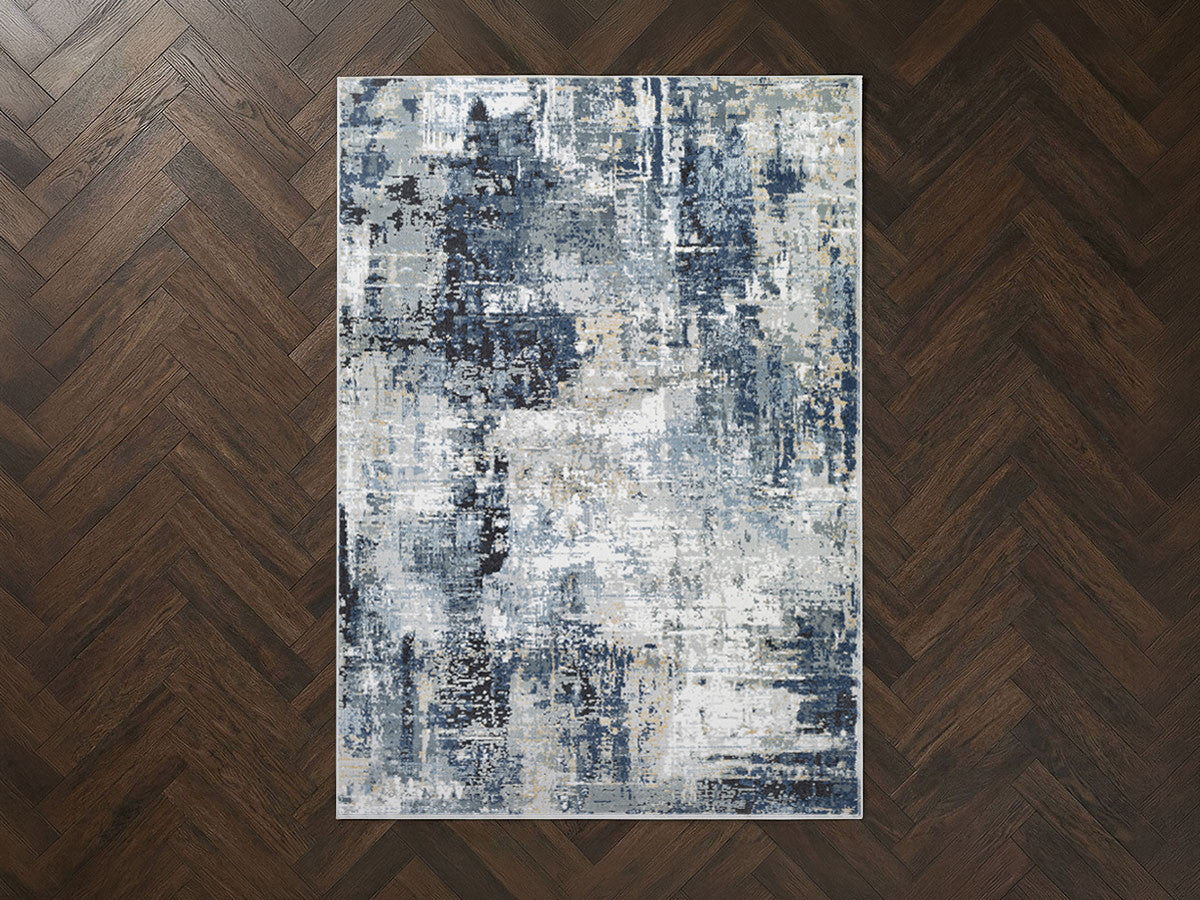 SILAS laagpolig vloerkleed met abstract patroon