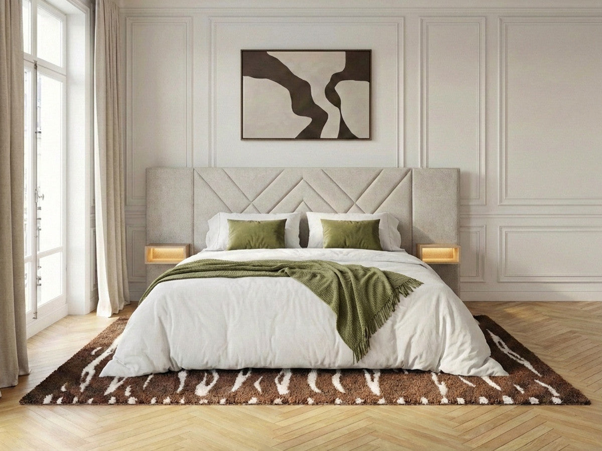 TREMY opbergbed met nachtkastjes en geïntegreerde ledverlichting