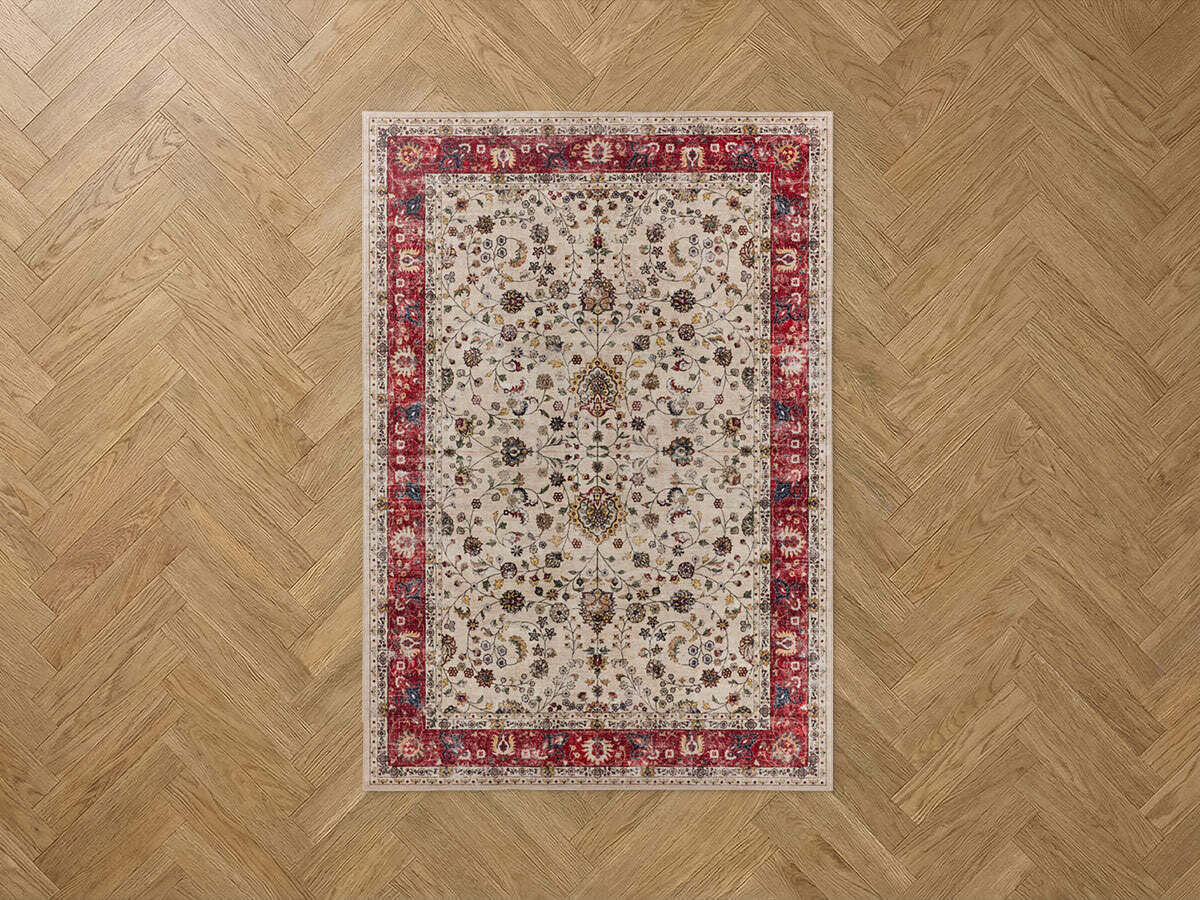 Tapis lavable à poils ras ARANN vintage