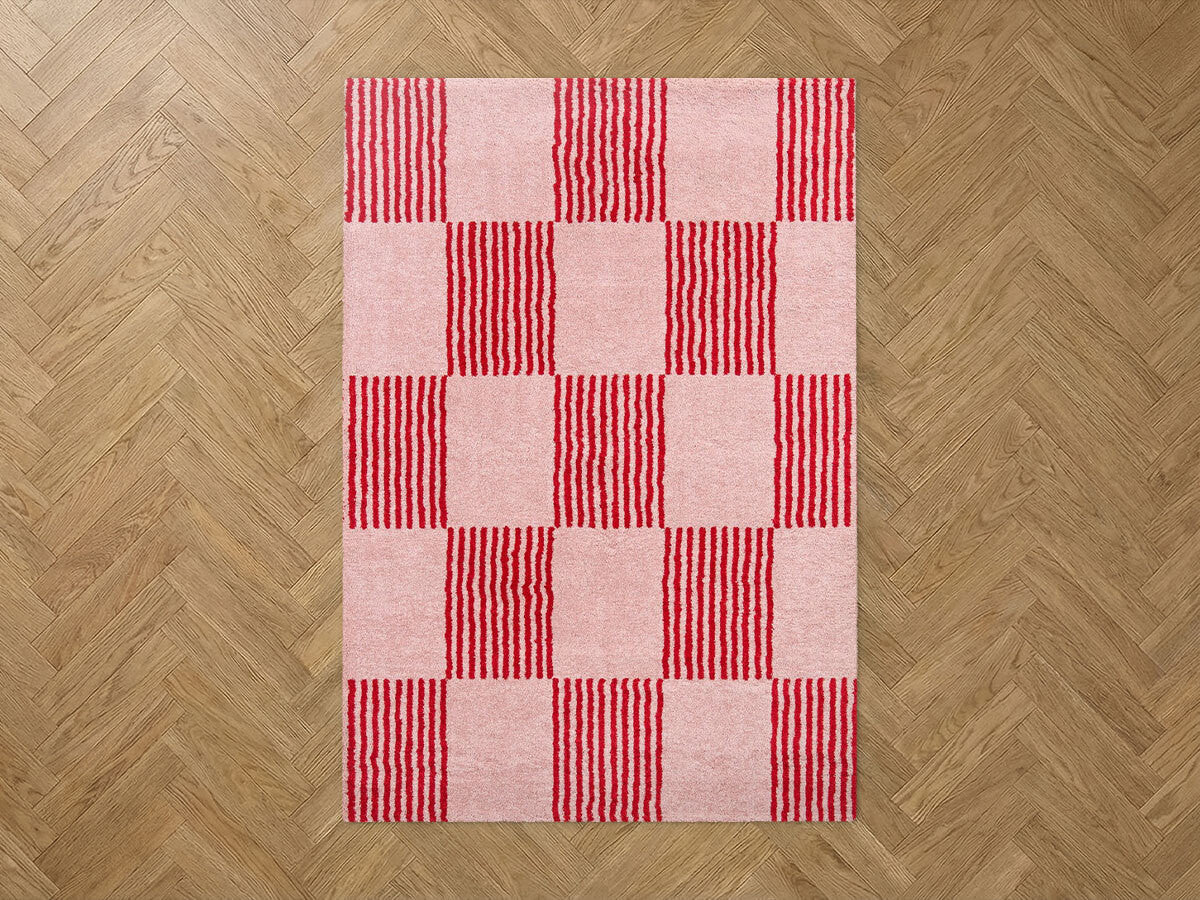 Tapis poils longs MAXIE motif retro