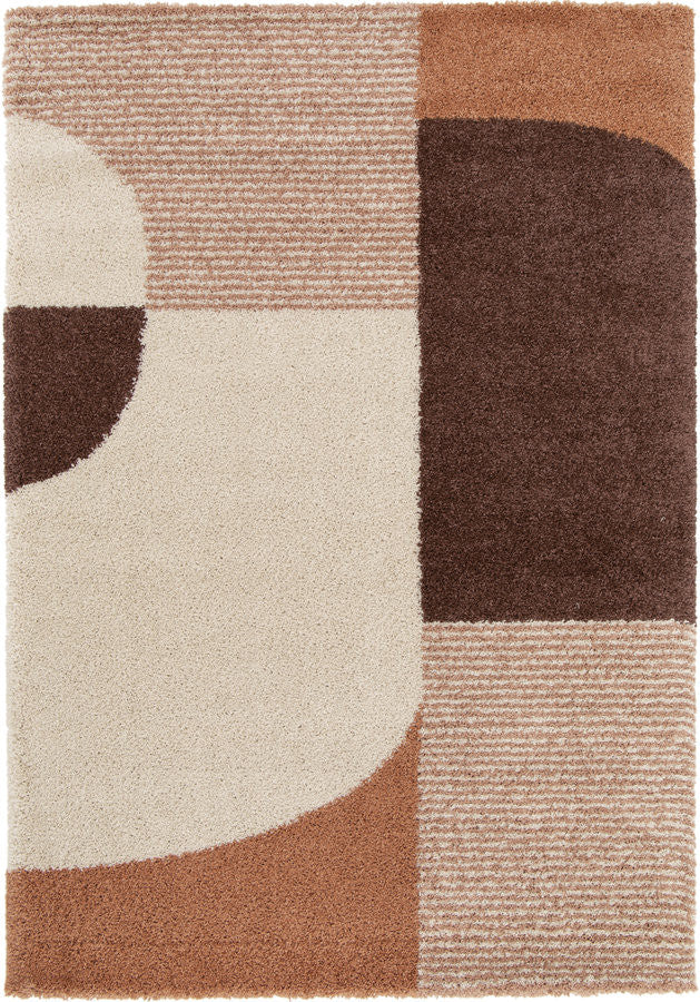 Hoogpolig vloerkleed SORELLA met grafisch motief