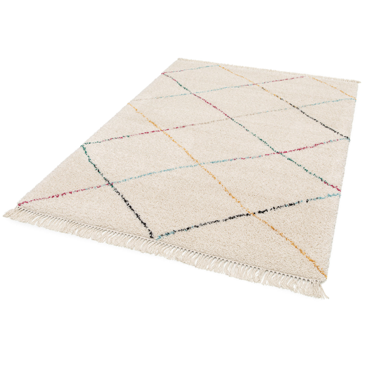 Tapis poils longs LISE motif graphique