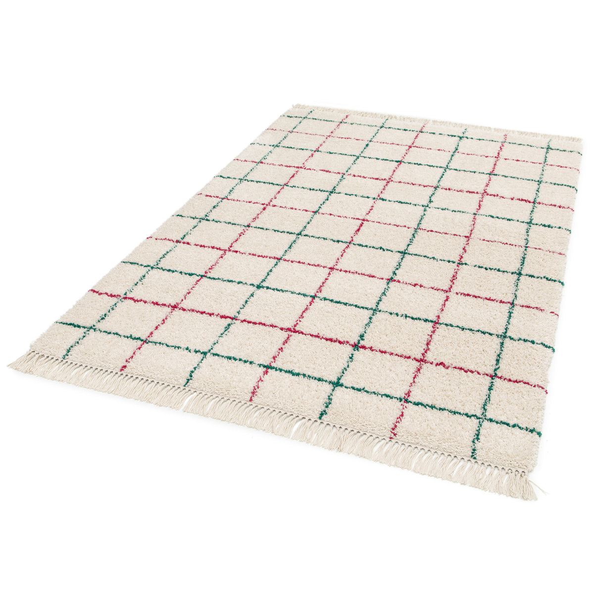 Hoogpolig vloerkleed GOZA met grafisch motief