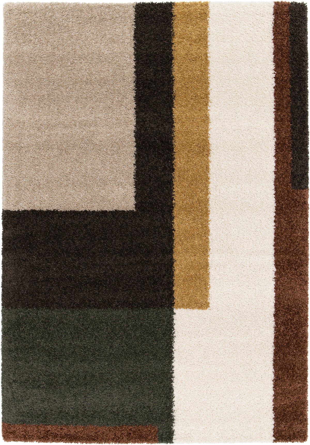 Tapis poils longs YAMI motif graphique