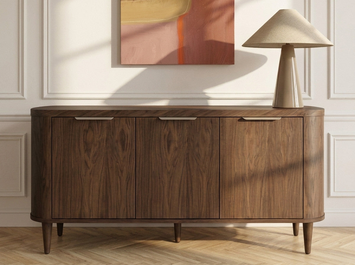 Dressoir 3 deuren 180 cm MAZARGUES eiken fineer