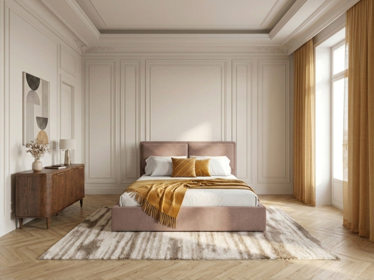 MARA opbergbed in gestructureerde stof