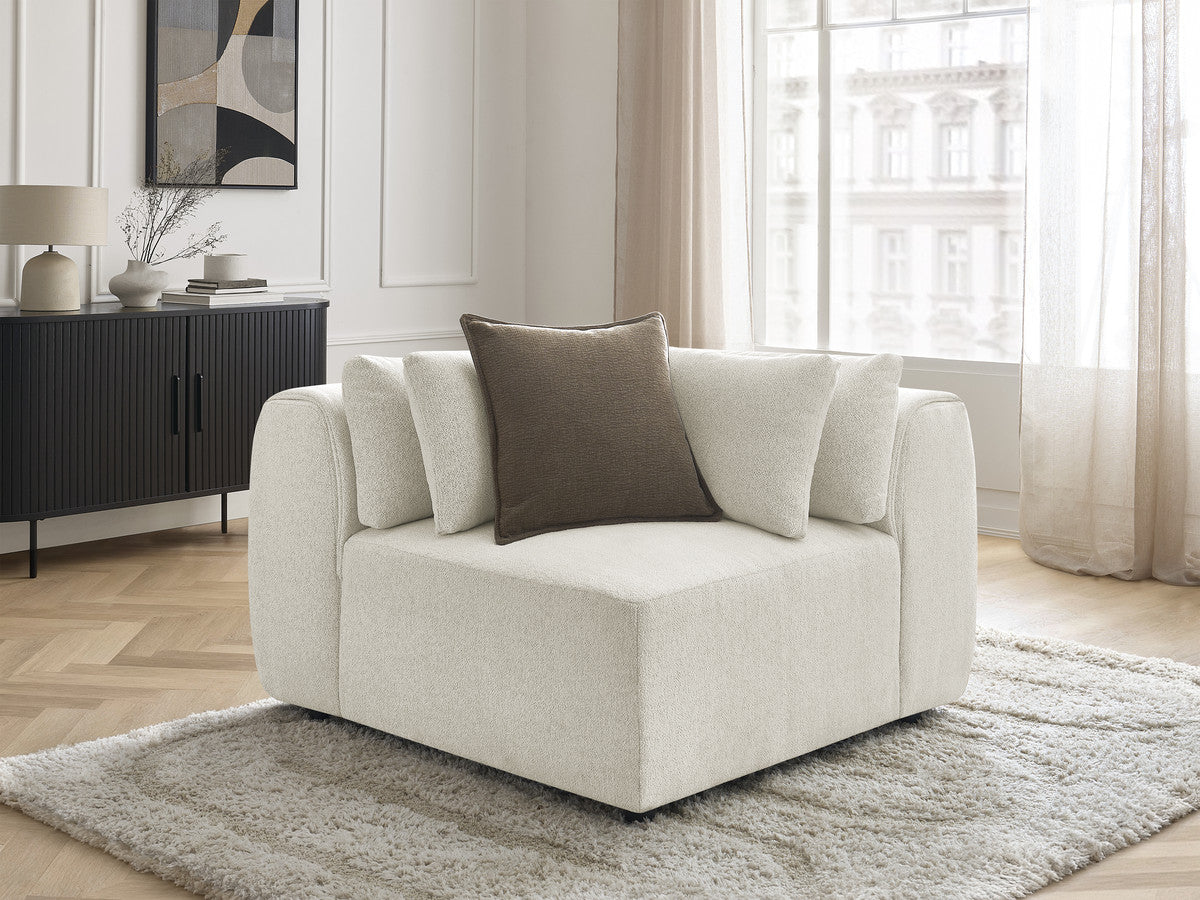 Angle avec têtière pour canapé modulable JANA tissu chiné