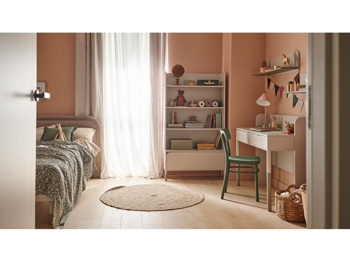 BOREO boekenkast met 4 planken en 1 lade