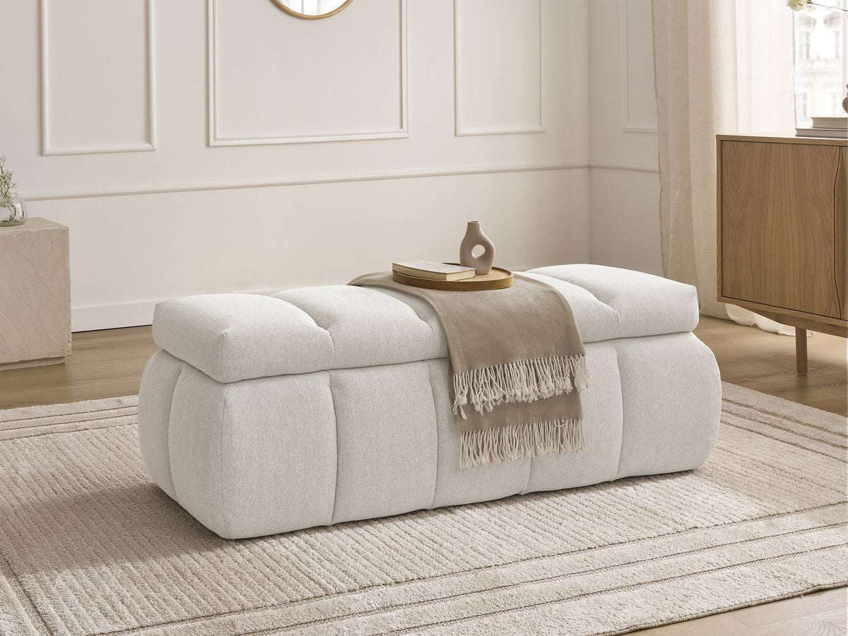 Bout de lit DENALI tissu lisse