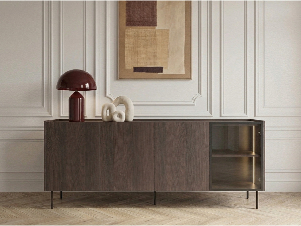 AURORA dressoir 4 deuren 220 cm met ledverlichting