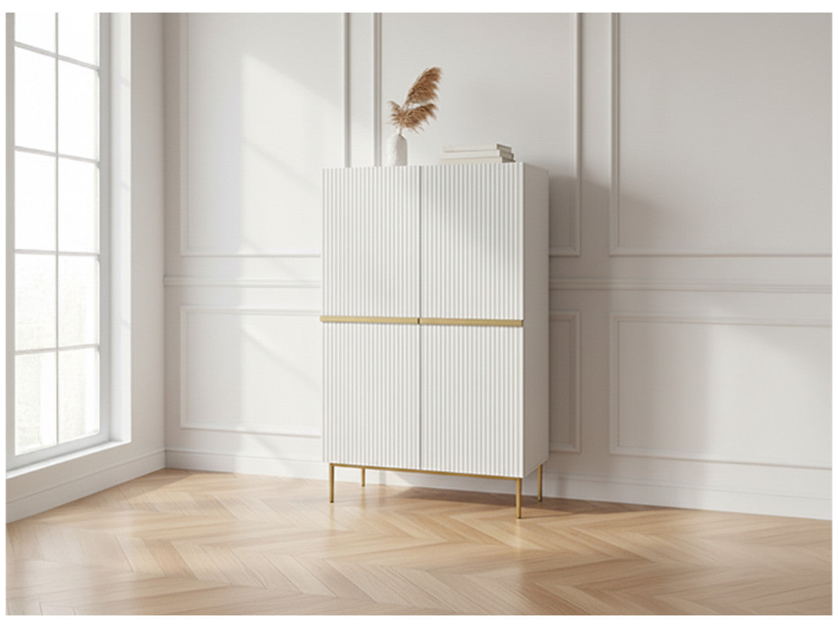 Buffet haut 2 portes 100 cm KASHA Pieds or