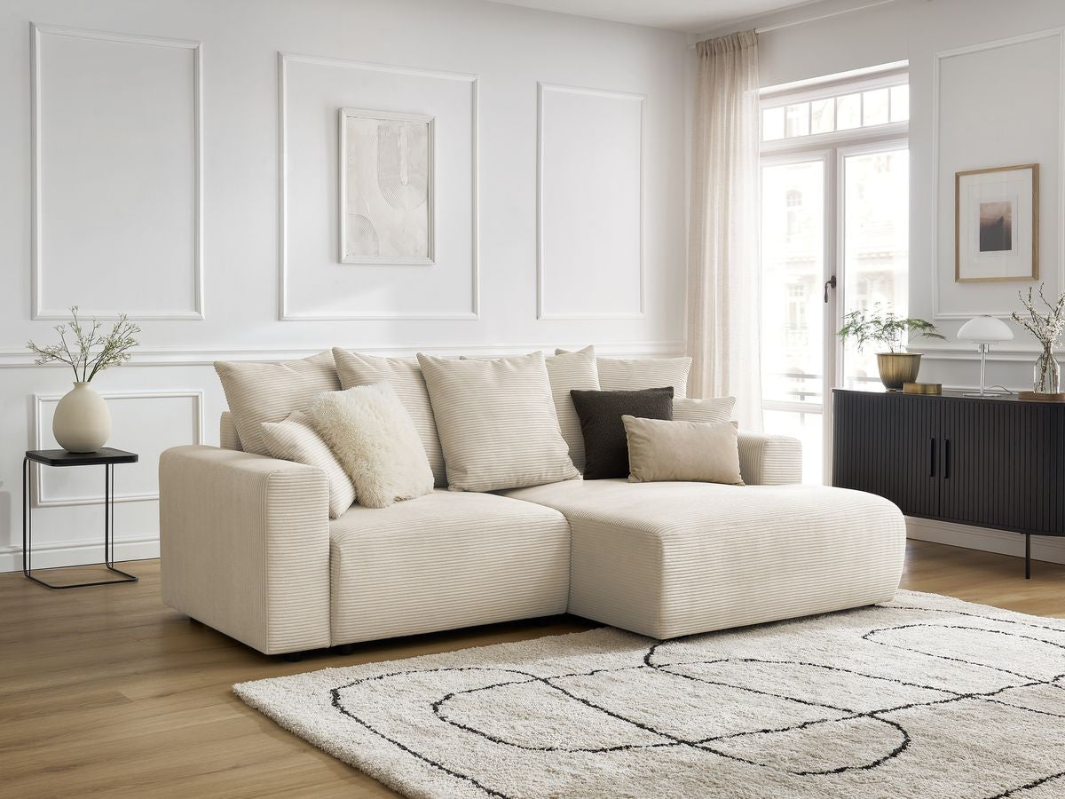 ATILLA corduroy omvormbare hoekbank met opbergvak