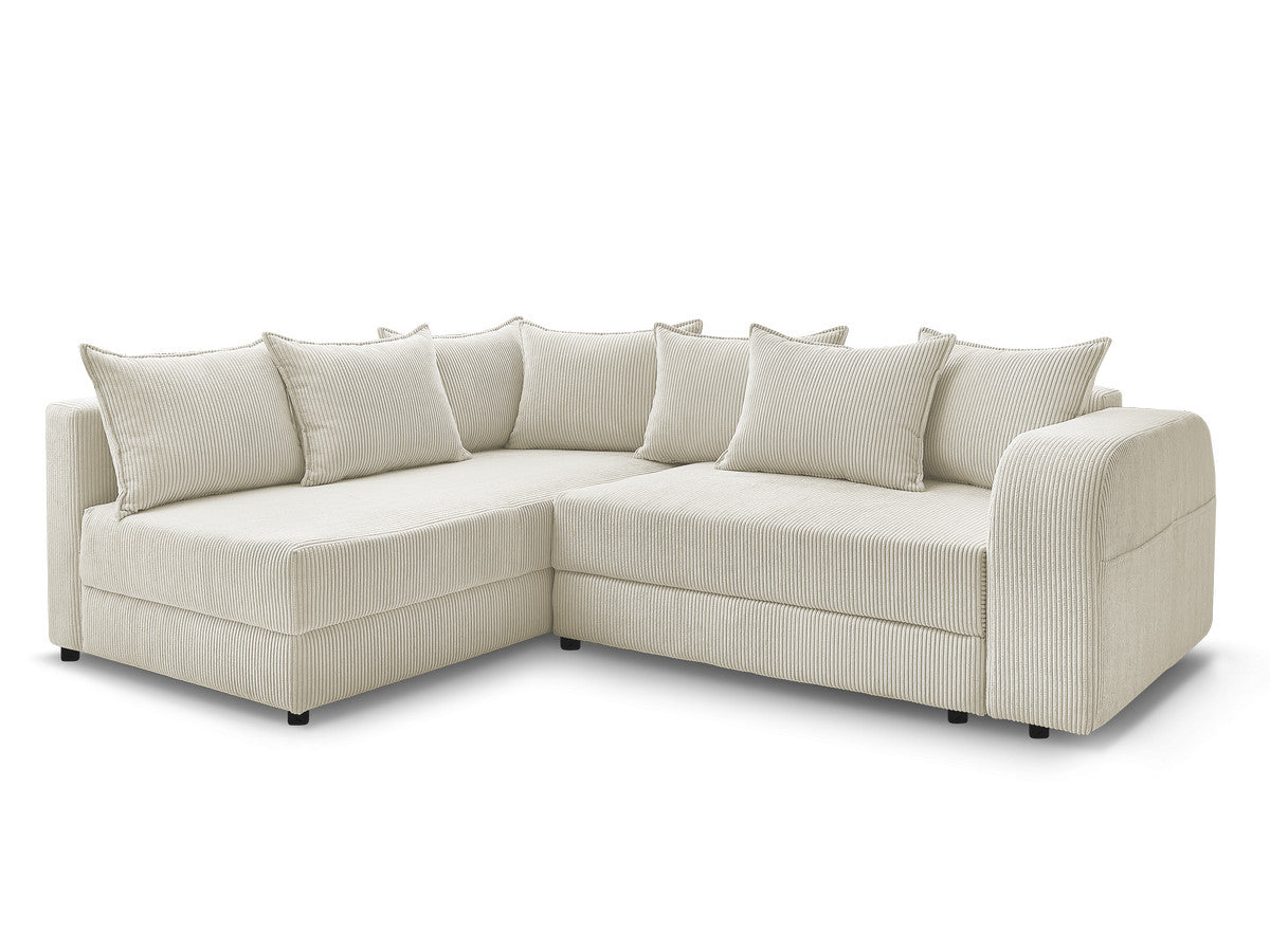 BASILE corduroy omvormbare hoekbank met opbergvak