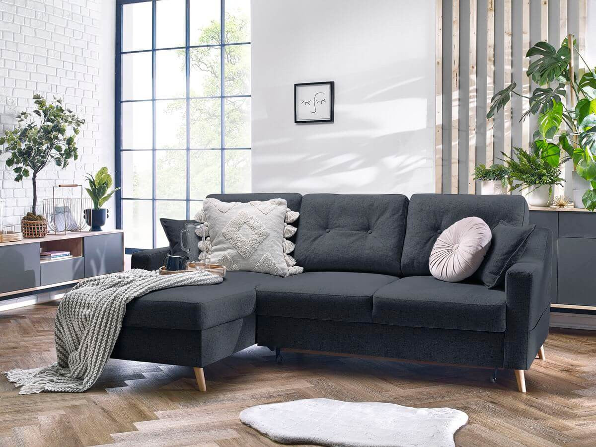 Canapé d'angle convertible coffre SWEDEN