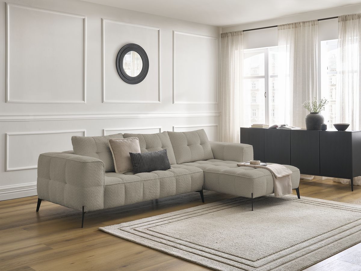 Vaste hoekbank ANIS badstof