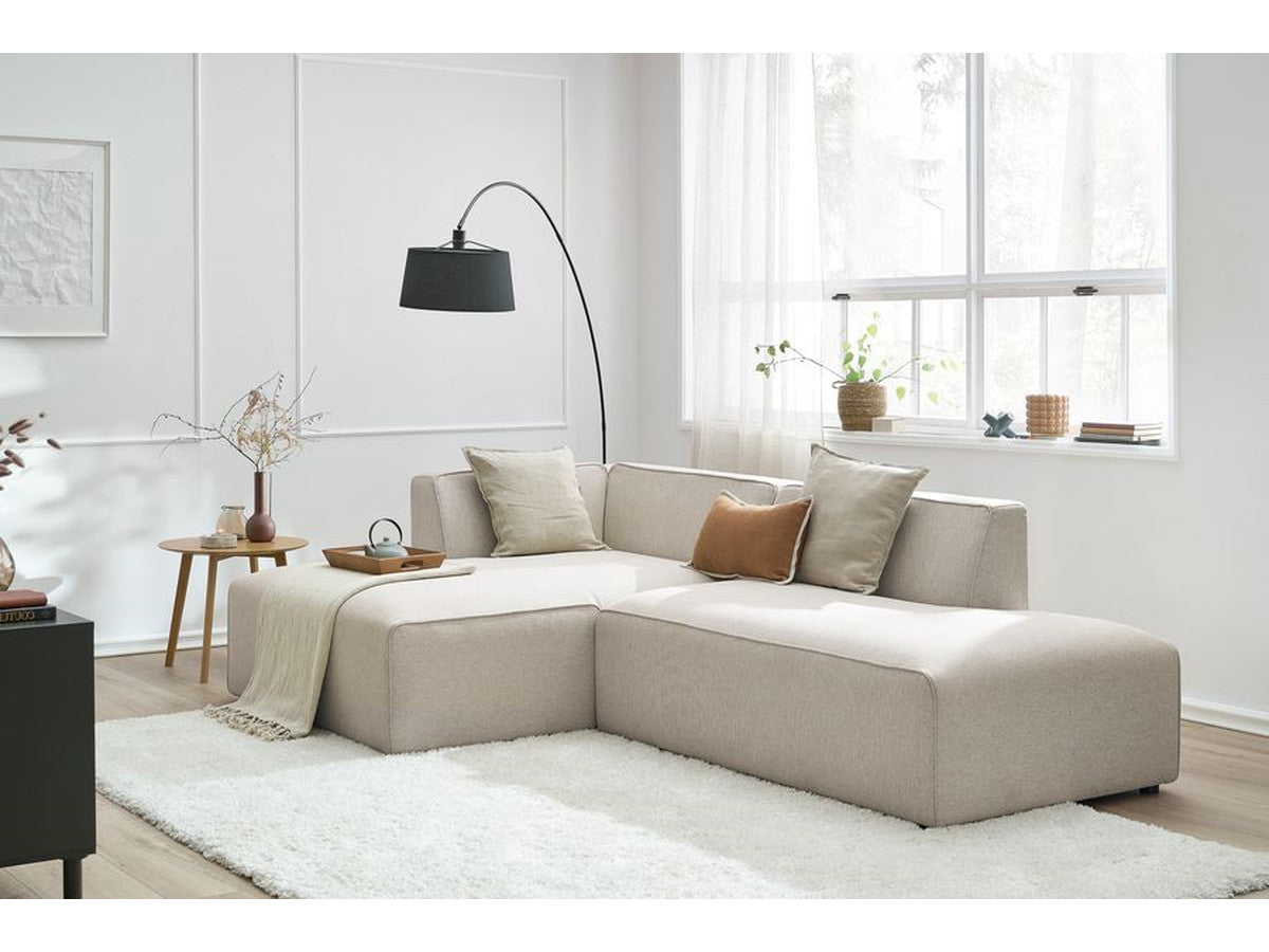 Canapé d'angle fixe MEGEVE tissu chiné