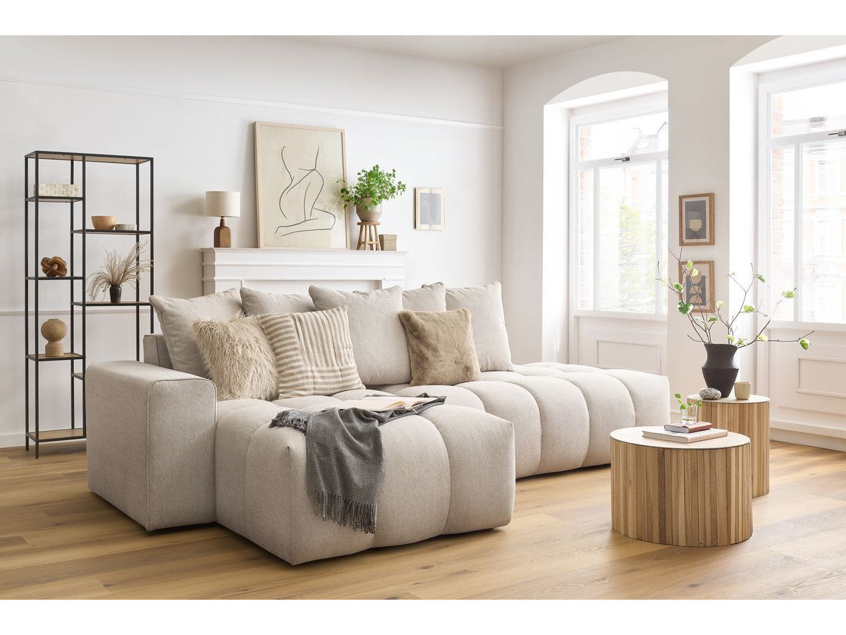 Canapé d'angle fixe MONT-BLANC tissu