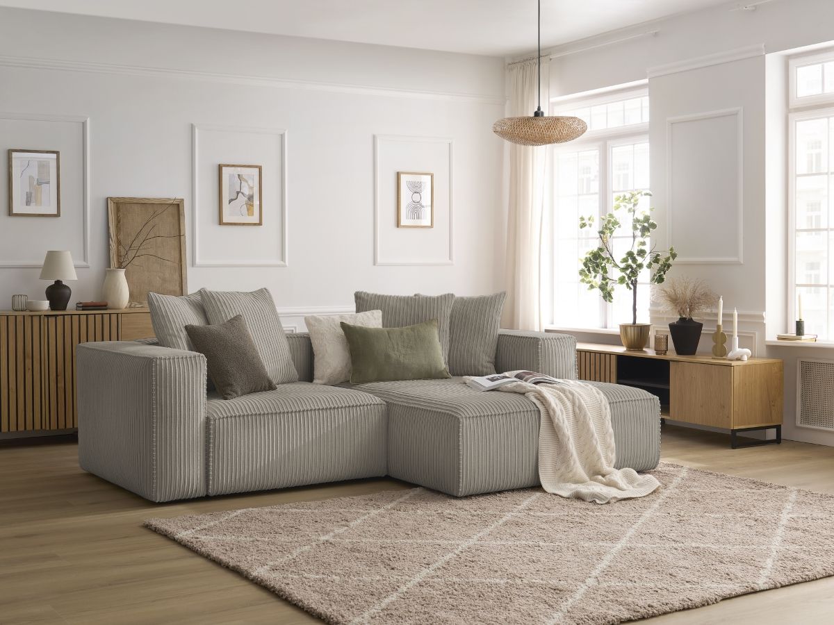 NINA vaste hoekbank in corduroy