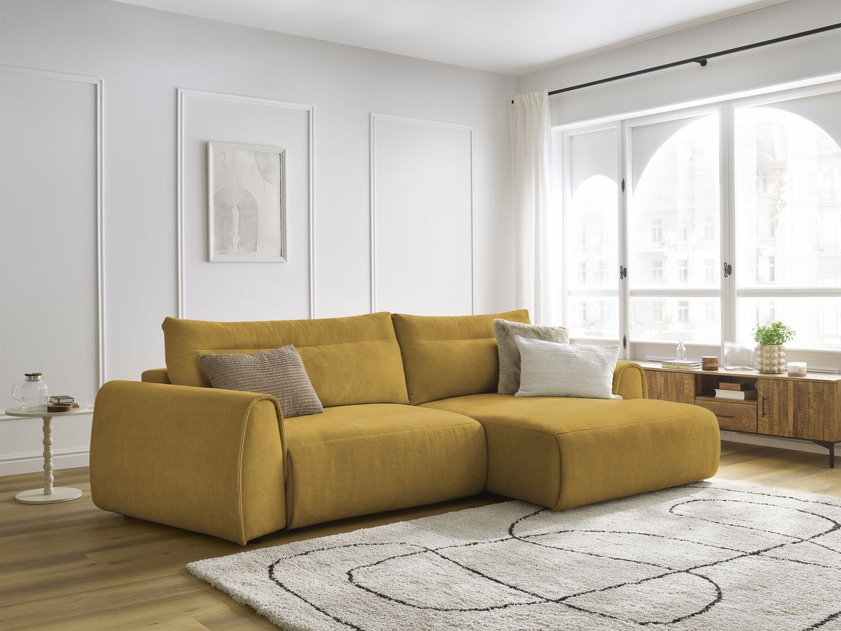 Canapé d'angle incurvé fixe ADEN