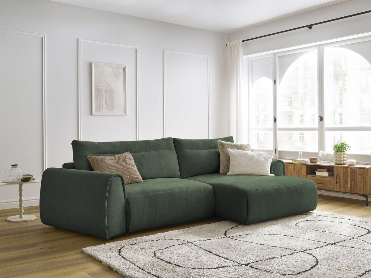 Canapé d'angle incurvé fixe ADEN