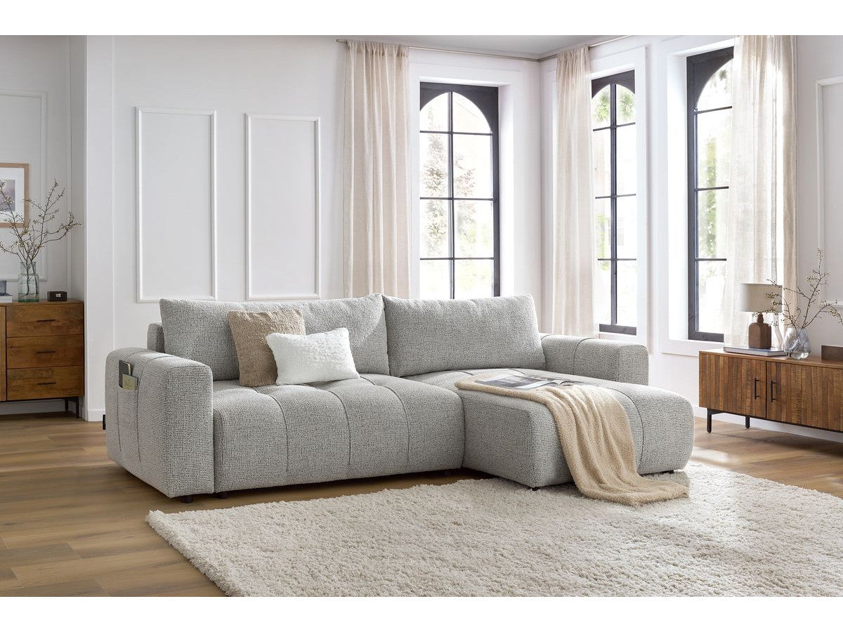 ARSENE omkeerbare hoekslaapbank met opbergvak