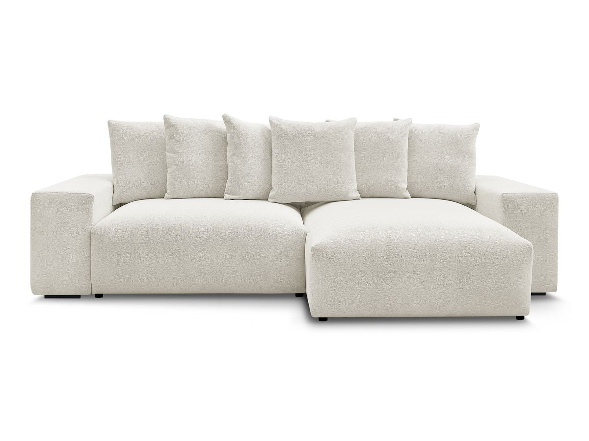 Canapé d'angle convertible réversible convertible coffre VOLTAIRE tissu chiné