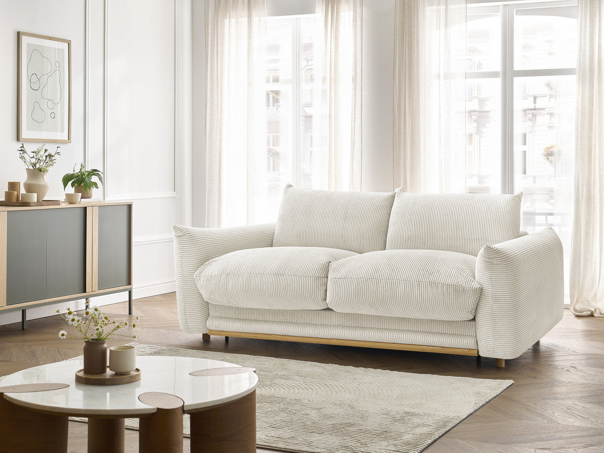 ERNEST 3-zits rechte slaapbank in corduroy stof
