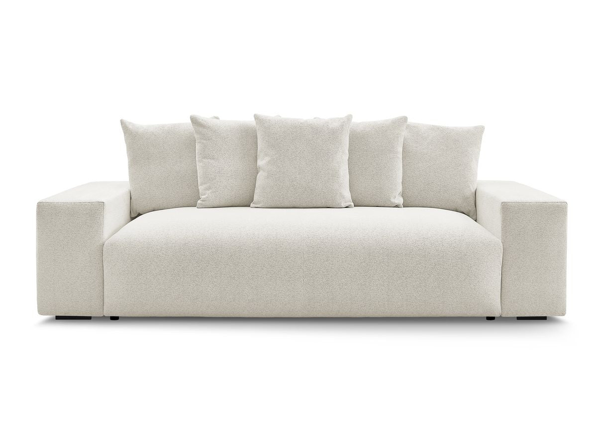 Canapé droit convertible coffre VOLTAIRE tissu chiné