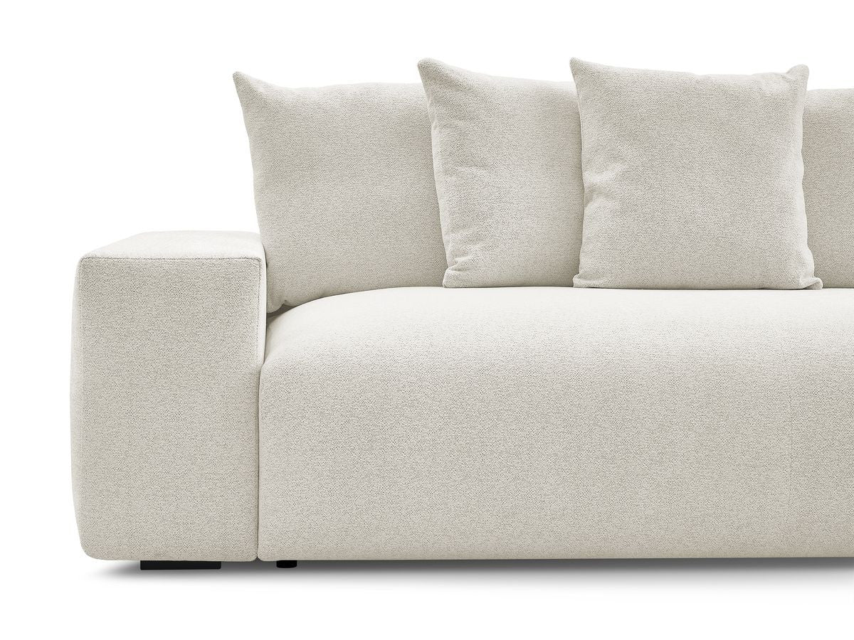 Canapé droit convertible coffre VOLTAIRE tissu chiné