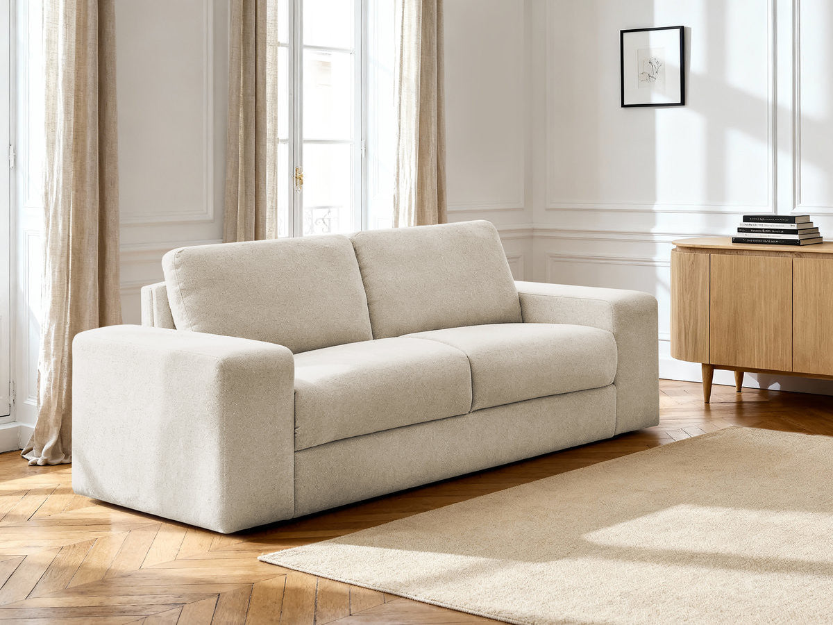 IBIZA slaapbank met snelopeningsmechanisme en structuurstof